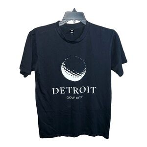 AS Colour Shirt Men’s Size M Black White Detroit Golf City Short Sleeve